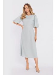 Made of emotion Sukienka w kolorze miętowym rozmiar: XL. Zielone sukienki damskie Made Of Emotion, xl, bez wzorów, bez kołnierzyka, bez ramiączek, midi. Za 312.99 zł.