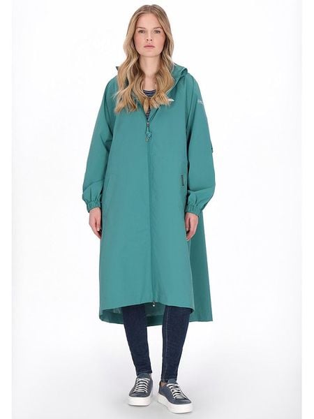 Schmuddelwedda Płaszcz przeciwdeszczowy w kolorze turkusowym rozmiar: S. Niebieskie kurtki przeciwdeszczowe damskie Schmuddelwedda, s, bez kaptura. Za 261.57 zł.