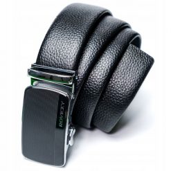 Pasek męski Pierre Andreus QQ-01-HQ-2 CZARNY. Czarne paski męskie ROVICKY, bez wzorów, eleganckie. Za 71.99 zł.