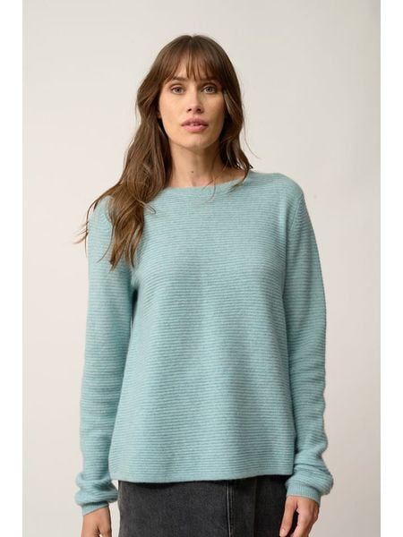 Just Cashmere Kaszmirowy sweter "Nethy" w kolorze turkusowym rozmiar: L. Niebieskie swetry klasyczne damskie Just Cashmere, l, z kaszmiru, bez kołnierzyka. Za 343.73 zł.