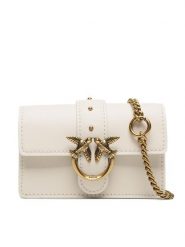 Pinko Torebka Love One Micro C 100064 A0F1 Écru. Torebki klasyczne damskie Pinko, bez wzorów, ze skóry, wizytowe, bez kołnierzyka, bez ramiączek. Za 789.99 zł.