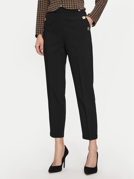Lola Casademunt by Maite Spodnie materiałowe MF2414007 Czarny Straight Fit. Czarne spodnie materiałowe damskie Lola Casademunt by Maite, bez wzorów, z materiału. Za 339.99 zł.
