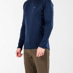 Astro - męska koszulka 100% wełna merino z zamkiem (195 g/m²). Niebieskie bielizna termoaktywna męska WOOLONA, m, z wełny, bez ramiączek, trekkingowe. W wyprzedaży za 324.00 zł.