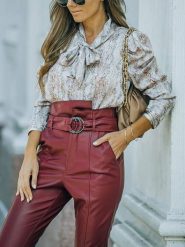 Milan Kiss Bluzka w kolorze beżowym rozmiar: L. Brązowe bluzki damskie Milan Kiss, l, bez wzorów, bez kołnierzyka, bez ramiączek. Za 126.99 zł.