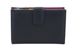 Portfel skórzany BARBERINI'S czarny D-8346-1. Czarne portfele damskie Barberinis, bez wzorów, ze skóry. Za 149.99 zł.