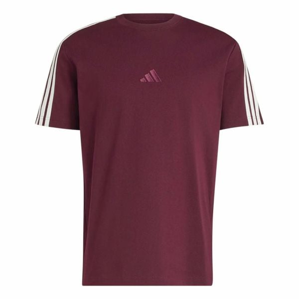Regularna koszulka adidas 3-Stripes. Brązowe t-shirty sportowe męskie Adidas, l, z materiału, bez ramiączek, na fitness i siłownię. Za 195.50 zł.