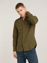 G-Star Koszula - Slim fit - w kolorze khaki rozmiar: M. Brązowe koszule męskie G-Star, m, bez wzorów, z bawełny, bez kołnierzyka, bez ramiączek. Za 188.85 zł.