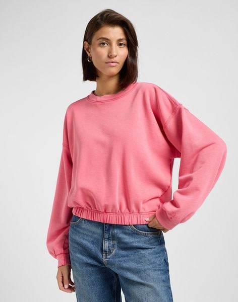 DAMSKA BLUZA LEE SLEEVE DETAIL SWEATSHIRT LYCHEE 112363495. Bluzy bez kaptura damskie Lee, l. Za 169.99 zł.