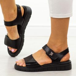 Czarne skórzane sandały damskie Vinceza 79540. Czarne sandały damskie VINCEZA, bez wzorów, z jeansu, bez obcasa. Za 179.00 zł.