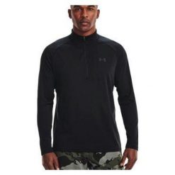 Bluza fitness męska Under Armour Tech 2.0 1/2 Zip. Czarne bluzy bez kaptura męskie Under Armour, bez wzorów, sportowe, bez kołnierzyka, bez ramiączek. Za 146.99 zł.