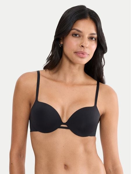Triumph Biustonosz z fiszbiną Body Make-Up Illusion 10226399 Czarny. Czarne biustonosze Triumph, bez wzorów, z syntetyku. Za 145.99 zł.