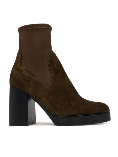 Aldo Botki Seraphica 14116582 Brązowy. Brązowe botki damskie Aldo, ze skóry, bez obcasa, na słupku, bez zapięcia. Za 469.99 zł.