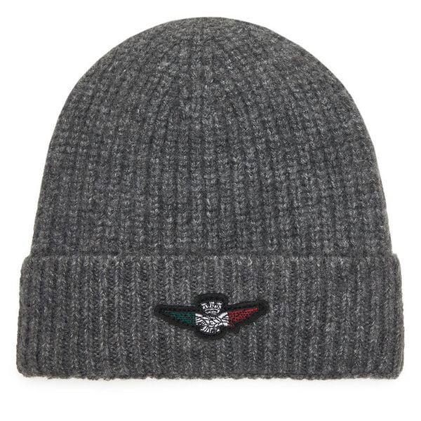 Czapka Aeronautica Militare. Szare czapki męskie AERONAUTICA MILITARE, na zimę, bez wzorów. Za 149.99 zł.
