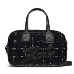 Torebka KARL LAGERFELD. Czarne listonoszki damskie Karl Lagerfeld, bez wzorów, bez dodatków. Za 679.99 zł.