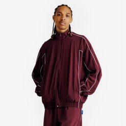 Bluza dresowa męska Heritage. Fioletowe bluzy z kapturem męskie Decathlon, l, z dresówki. Za 129.99 zł.