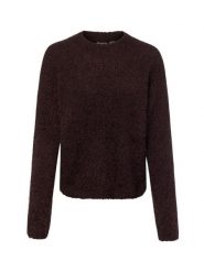 Noisy May sweter z dzianiny - NMSassy Kobiety brązowy, S. Brązowe swetry klasyczne damskie Noisy may, s, z dzianiny, bez kołnierzyka. Za 199.95 zł.
