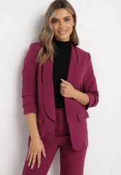 Fioletowa Marynarka Thaelenia. Fioletowe marynarki i żakiety damskie Born2be, l, z aplikacjami, eleganckie. Za 109.99 zł.