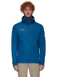 Mammut Kurtka softshellowa "Ultimate VII SO" w kolorze niebieskim rozmiar: S. Niebieskie kurtki outdoor męskie Mammut, s, bez wzorów, z materiału, bez kaptura. Za 474.95 zł.
