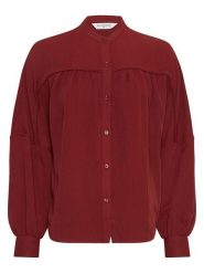 MOSS COPENHAGEN Bluzka "Madie" w kolorze bordowym rozmiar: XS/S. Czerwone bluzki damskie MOSS COPENHAGEN, s, bez wzorów, bez kołnierzyka, bez ramiączek. Za 161.73 zł.