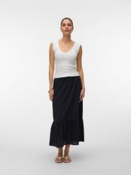 Vero Moda Spódnica w kolorze czarnym rozmiar: XL. Czarne spódniczki damskie Vero Moda, xl, bez wzorów, z bawełny, maxi. Za 87.40 zł.