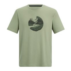 T-shirt Męski Z Motywem Zachodu Słońca Rozciągliwa Fingal. Zielone t-shirty męskie Regatta, m, bez wzorów, bez kołnierzyka. Za 75.99 zł.