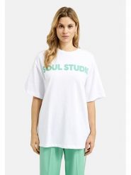 Smith & Soul Koszulka w kolorze białym rozmiar: M. Białe bluzki damskie Smith & Soul, m, bez wzorów, z bawełny, bez kołnierzyka. Za 86.99 zł.