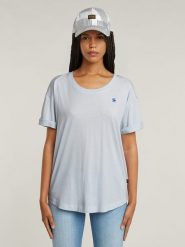 G-Star Koszulka w kolorze błękitnym rozmiar: M. Niebieskie bluzki damskie G-Star, m, bez wzorów, z bawełny, retro, bez kołnierzyka, bez ramiączek. Za 88.64 zł.