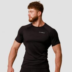 Koszulka męska bieganie slim czarna Pulse. Czarne t-shirty sportowe męskie GYMBEAM, l, z elastanu, bez ramiączek, do biegania. Za 81.90 zł.