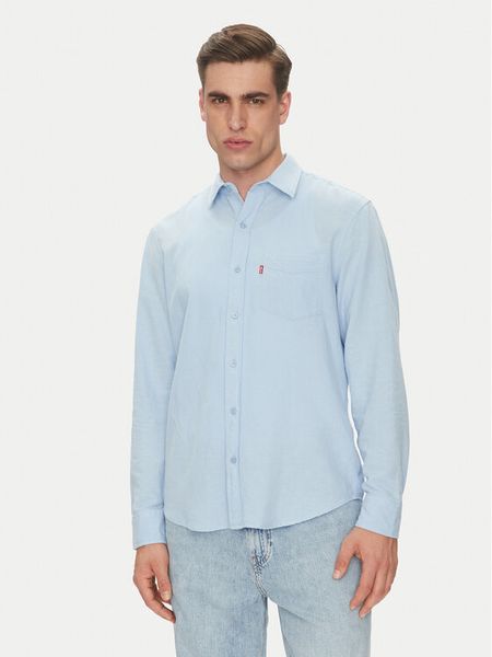 Levi's® Koszula Sunset Pocket 85746-0182 Błękitny Standard Fit. Niebieskie koszule męskie m, bez wzorów, z wiskozy, bez kołnierzyka, bez ramiączek. Za 169.99 zł.
