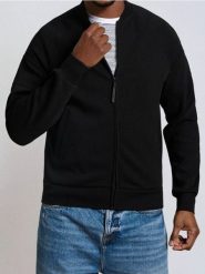 Bluza bomber - czarny. Czarne bluzy bez kaptura męskie Sinsay, l. Za 69.99 zł.