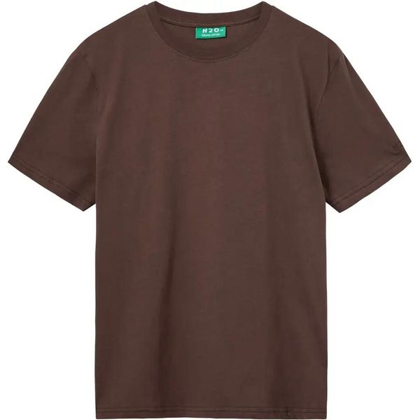 T-shirt H2O Langø. Brązowe t-shirty damskie H2O, s, bez wzorów, z bawełny, bez kołnierzyka. Za 221.00 zł.