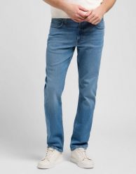 MESKIE SPODNIE LEE BROOKLYN STRAIGHT BALEIGH 112372639. Spodnie materiałowe męskie Lee, bez wzorów, z jeansu. Za 219.99 zł.