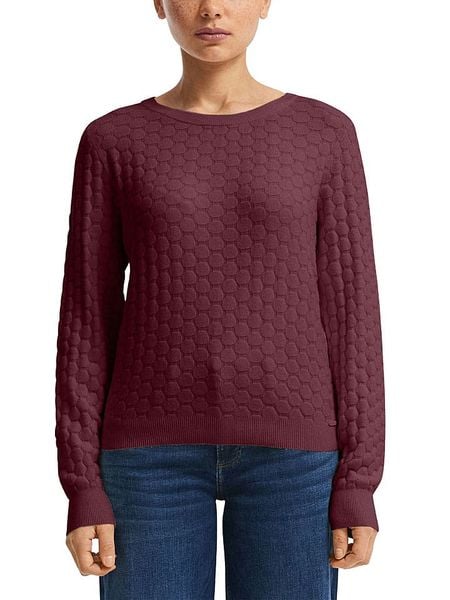 S.Oliver Sweter w kolorze bordowym rozmiar: L. Czerwone swetry klasyczne damskie S.Oliver, l, bez kołnierzyka. Za 79.77 zł.