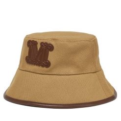Kapelusz Max Mara Beachwear. Brązowe kapelusze damskie Max Mara Beachwear, bez wzorów. Za 389.99 zł.