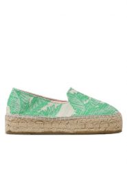 Manebi Espadryle Cotton Jaquard Double Sole Espadrilles G 4.8 D0 Zielony. Zielone espadryle damskie Manebi, bez wzorów, z materiału, bez obcasa. Za 599.99 zł.