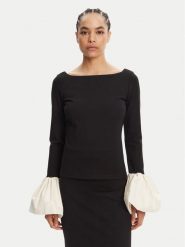 STAUD Bluzka Paige R24F1175PF Czarny Regular Fit. Czarne bluzki damskie STAUD, s, bez wzorów, z wiskozy, bez ramiączek. Za 689.99 zł.