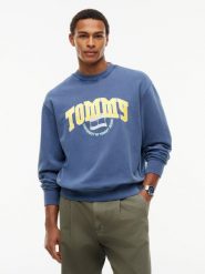 Tommy Jeans Bluza Mężczyźni Bawełna niebieski, XL. Niebieskie bluzy bez kaptura męskie Tommy Jeans, m, z bawełny. Za 449.95 zł.