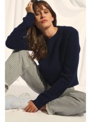 Just Cashmere Kaszmirowy sweter "Sarah" w kolorze granatowym rozmiar: S. Niebieskie swetry klasyczne damskie Just Cashmere, s, z kaszmiru, bez kołnierzyka. Za 435.87 zł.