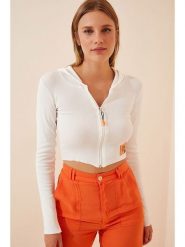 Happiness Istanbul Kardigan w kolorze białym rozmiar: 38. Białe kardigany damskie Happiness Istanbul, z aplikacjami. Za 56.39 zł.