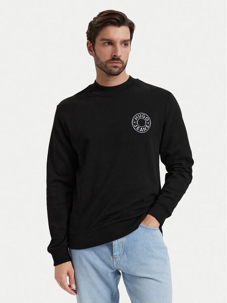 HUGO Bluza Nedos 50572298 Czarny Regular Fit. Czarne bluzy bez kaptura męskie Hugo, m, z bawełny. Za 349.99 zł.