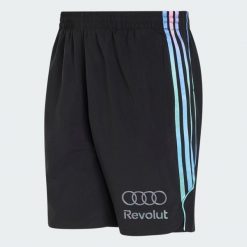 SZORTY AUDI REVOLUT F1 TEAM TEAMGEIST. Czarne szorty męskie Adidas, bez wzorów, z materiału, sportowe. Za 329.00 zł.