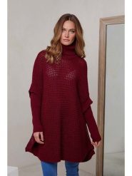 Joséfine Golf "Ness" w kolorze bordowym rozmiar: L. Czerwone golfy damskie Joséfine, l, bez wzorów, bez ramiączek. Za 122.67 zł.