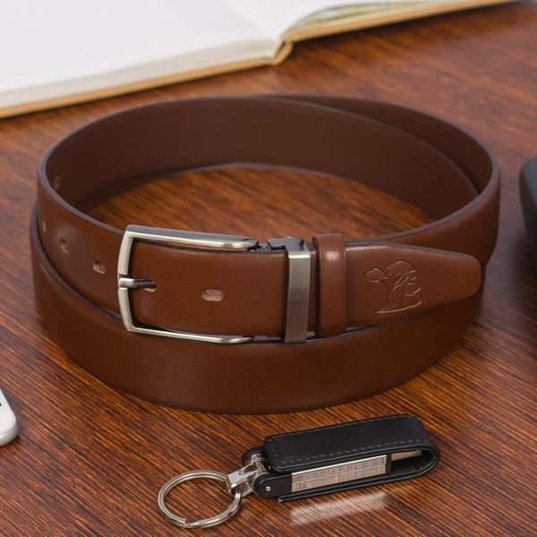 Pasek męski skórzany premium 3,5 cm casualowy brązowy skóra lico Beltimore brązowy E37 : Kolory - brązowy, beżowy, Rozmiar pasków - r.95-110 cm. Brązowe paski męskie bez wzorów, ze skóry, klasyczne. Za 59.90 zł.