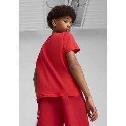 Młodzieżowa koszulka Essentials Logo Lab Summer PUMA For All Time Red. Czerwona bluzki damskie Puma, m, bez wzorów, z gumy, bez kołnierzyka. Za 190.00 zł.