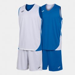 Zestaw do koszykówki dla dorosłych Joma Kansas dwustronny. Białe szorty męskie Joma, bez wzorów, z dżerseju, sportowe. Za 315.50 zł.