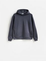 Bluza z kaputrem - ciemnoszary. Szare bluzy bez kaptura męskie Reserved, l, z dzianiny. Za 139.99 zł.