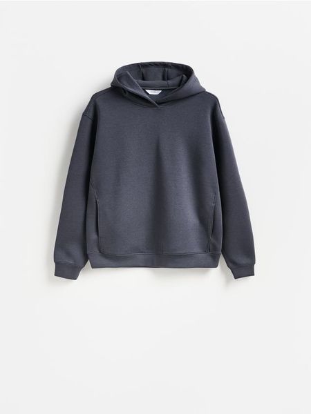 Bluza z kaputrem - ciemnoszary. Szare bluzy bez kaptura męskie Reserved, l, z dzianiny. Za 139.99 zł.