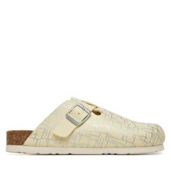 Klapki Dr. Brinkmann. Żółte klapki damskie Dr. Brinkmann, bez wzorów, bez obcasa. Za 249.99 zł.