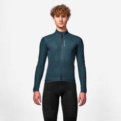 Kurtka zimowa rowerowa szosowa Van Rysel Racer 2. Brązowe kurtki męskie VAN RYSEL, na zimę, m, bez wzorów, rowerowe. Za 229.99 zł.