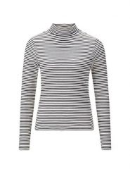 Rich&Royal Koszulka w kolorze czarno-białym rozmiar: S. Białe bluzki damskie Rich&Royal, s, bez wzorów, prążkowane, bez kołnierzyka. Za 148.61 zł.